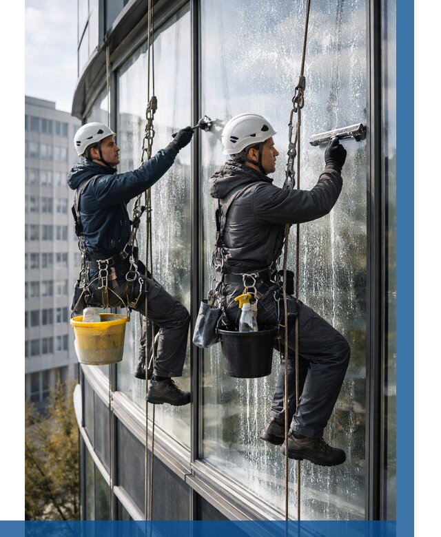Мойка панорамных окон в Черкесске от 357 р. заказать у ВЫСОТНИК-Чрк