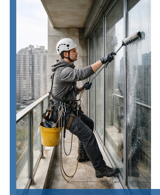 Профессиональная мойка балконного остекления в Черкесске