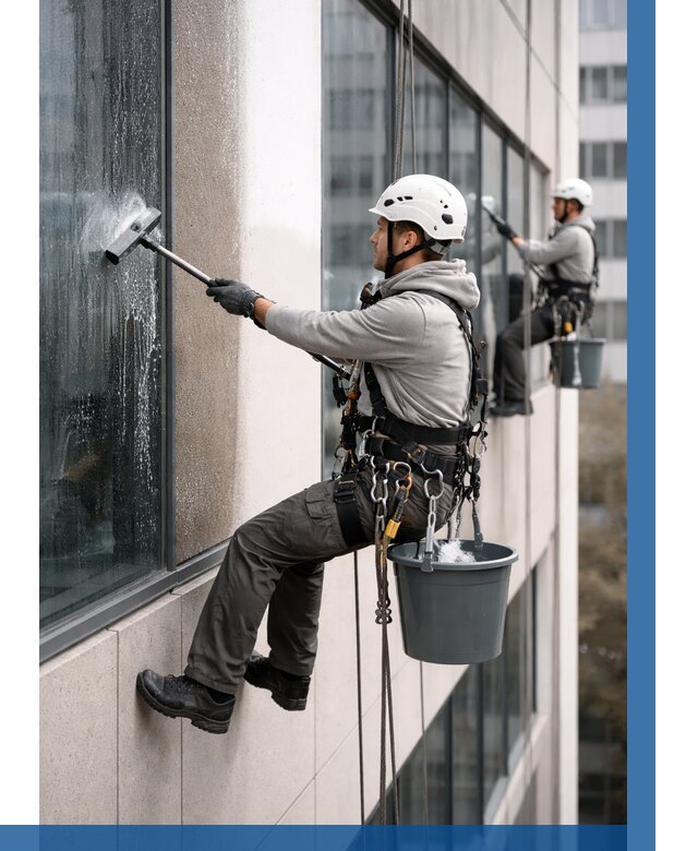 Мойка фасадов зданий в Черкесске под ключ от 357 р. | ВЫСОТНИК-Чрк