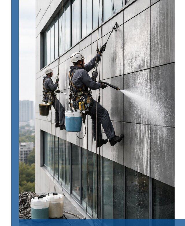 Профессиональная мойка вентилируемых фасадов в Черкесске