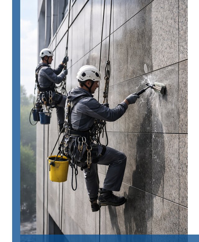 Профессиональная мойка фасада из керамогранита в Черкесске