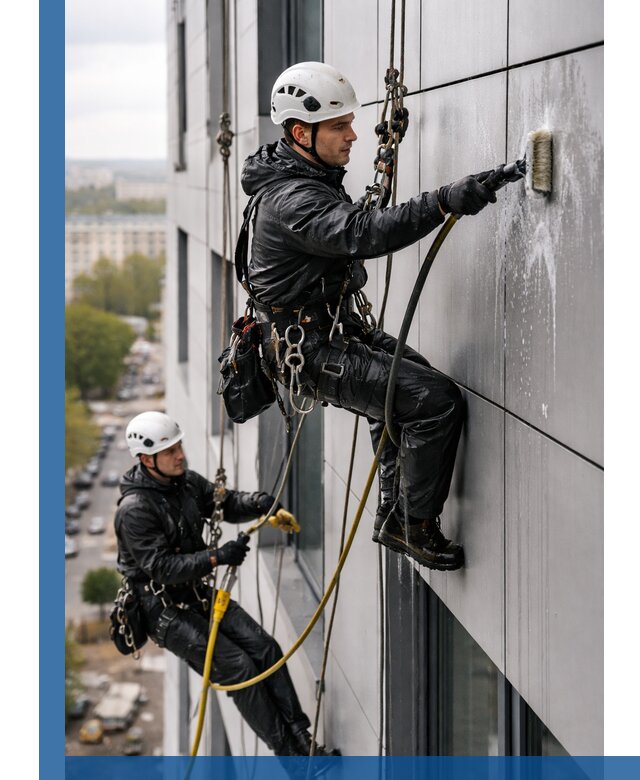 Профессиональная мойка фасада из композита в Черкесске