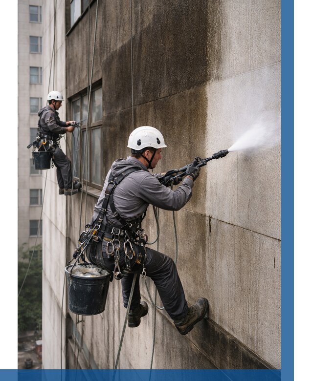 Очистка фасада от копоти в Черкесске от 255 р. | ВЫСОТНИК-Чрк