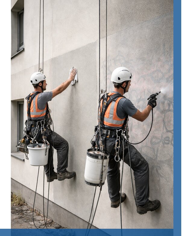 Антиграффити покрытие фасада в Черкесске от 612 р. | ВЫСОТНИК-Чрк