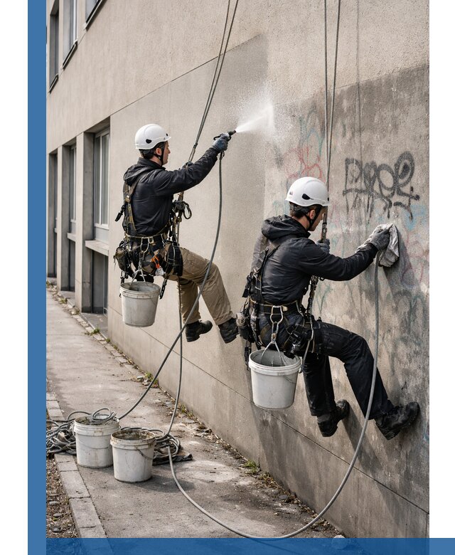 Антиграффити покрытие фасада с защитой от надписей в Черкесске