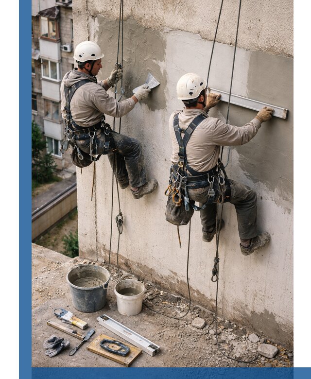 Комплексный ремонт штукатурного фасада с гарантией в Черкесске