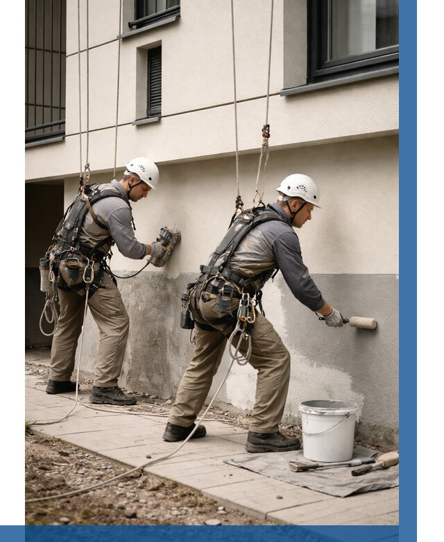 Окраска цоколя здания в Черкесске от 459 р. под ключ | ВЫСОТНИК-Чрк