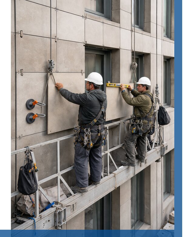 Монтаж керамогранита на фасад в Черкесске от 2549 р. | ВЫСОТНИК-Чрк