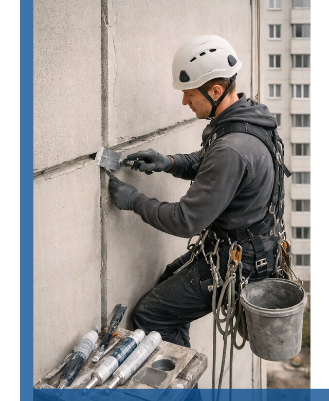 Ремонт межпанельных швов в Черкесске герметизация и восстановление
