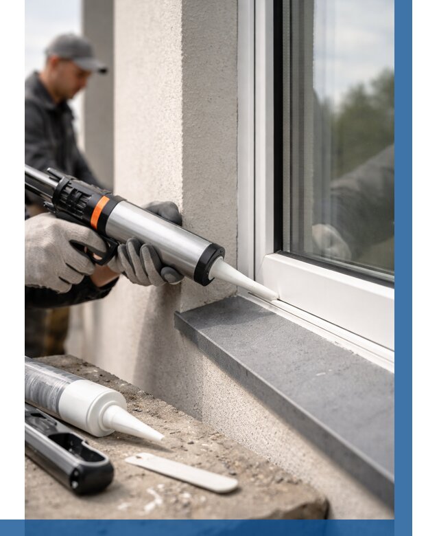 Герметизация монтажных швов окон в Черкесске от 663 р. | ВЫСОТНИК-Чрк