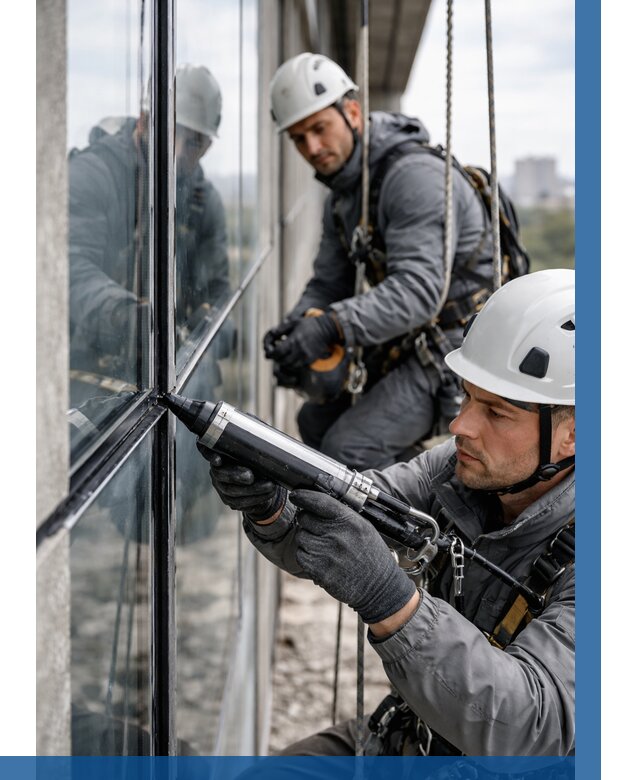 Герметизация витражных швов в Черкесске от 663 р. | ВЫСОТНИК-Чрк