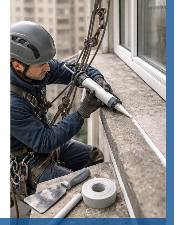 Герметизация балконного козырька в Черкесске от 4588 р. | ВЫСОТНИК-Чрк