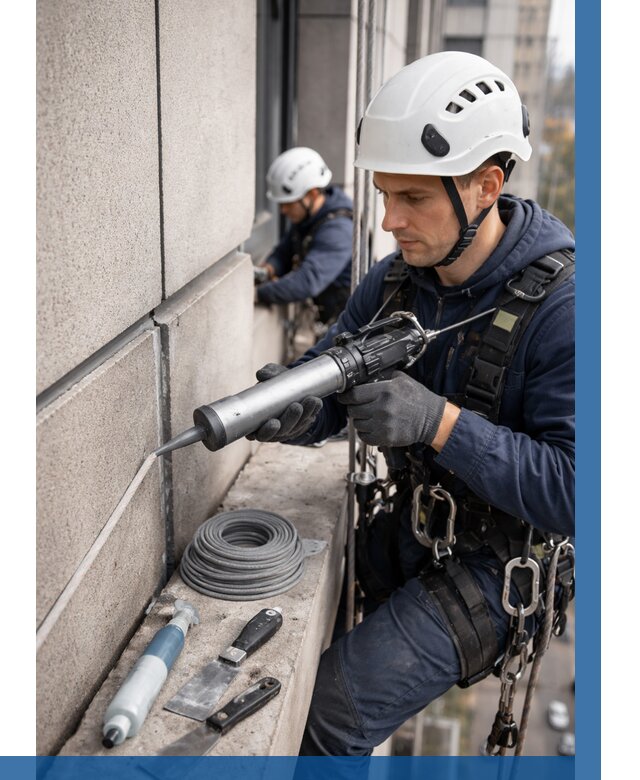 Герметизация деформационных швов фасада в Черкесске от 714 | ВЫСОТНИК-Чрк