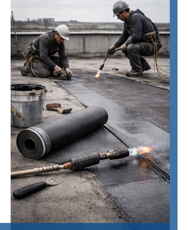 Ремонт рулонной кровли в Черкесске от 663 р. | ВЫСОТНИК-Чрк