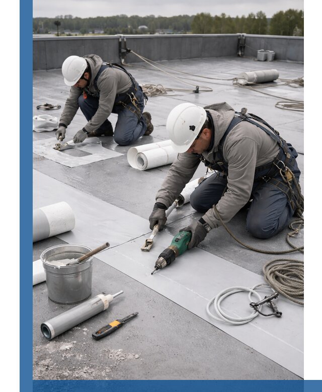 Ремонт мембранной кровли в Черкесске качественно и с гарантией