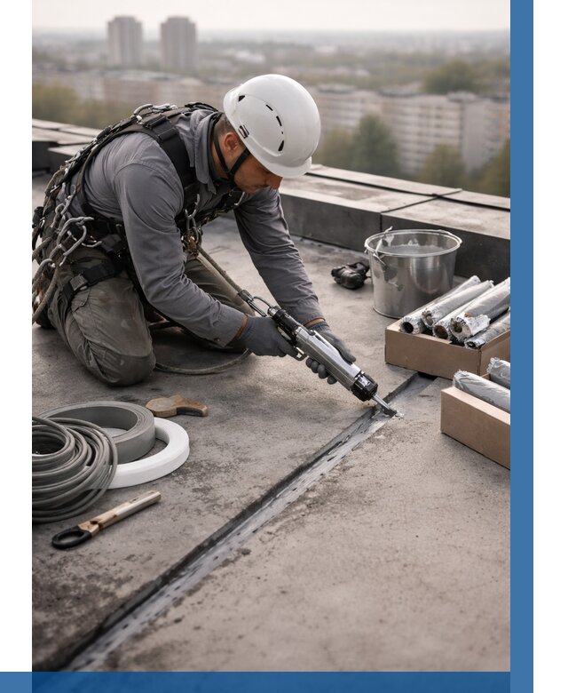 Герметизация швов кровли в Черкесске от 459 р./м2 | ВЫСОТНИК-Чрк