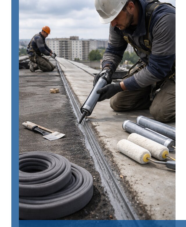 Герметизация швов кровли в Черкесске с гарантией герметичности
