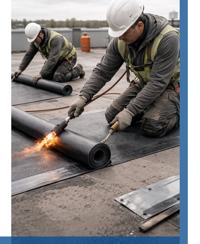 Монтаж наплавляемой кровли в Черкесске от 867 р. — ВЫСОТНИК-Чрк