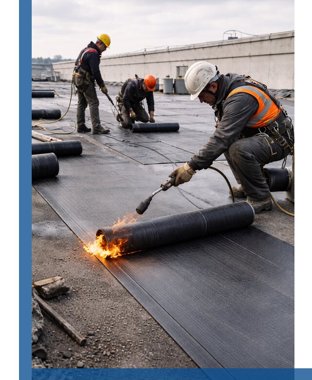 Монтаж наплавляемой кровли в Черкесске профессионально