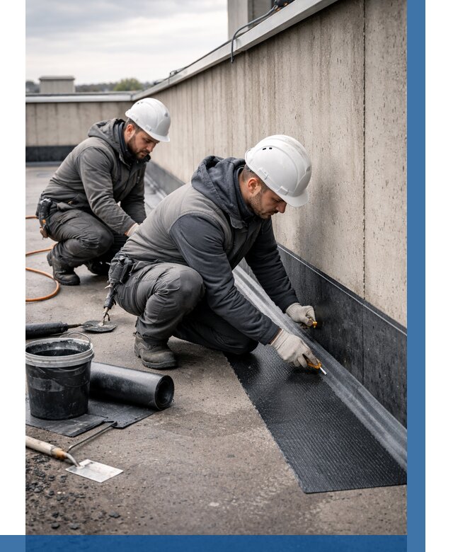 Гидроизоляция примыканий на кровле в Черкесске от 918 р. | ВЫСОТНИК-Чрк