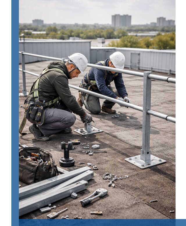 Монтаж кровельного ограждения в Черкесске под ключ с гарантией