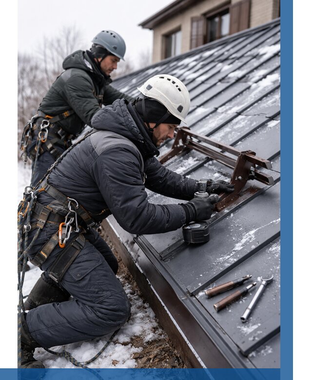 Монтаж снегозадержателей в Черкесске от 459 р. | ВЫСОТНИК-Чрк