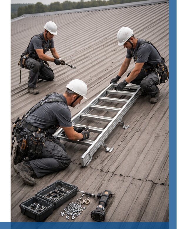 Монтаж кровельной лестницы в Черкесске от 4588 р. | ВЫСОТНИК-Чрк