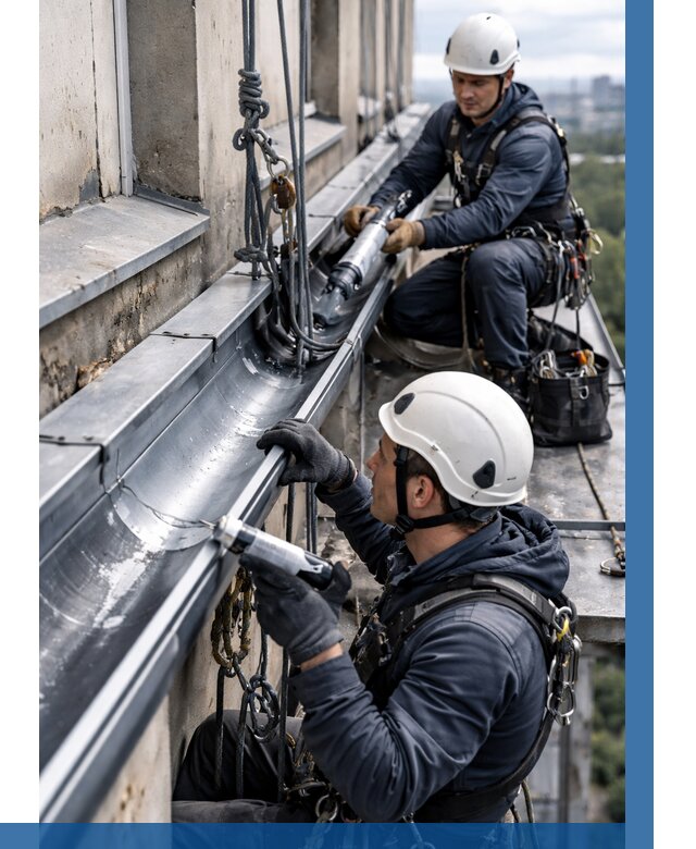 Ремонт водосточных желобов в Черкесске от 6627 р. | ВЫСОТНИК-Чрк