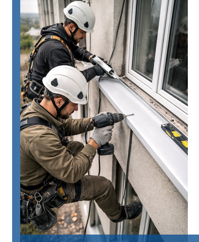 Профессиональный монтаж оконных отливов и отведения воды в Черкесске