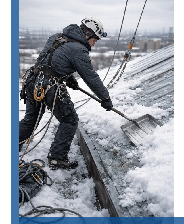 Профессиональная очистка кровли от снега и наледи в Черкесске