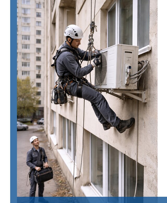 Демонтаж внешнего блока кондиционера в Черкесске профессионально