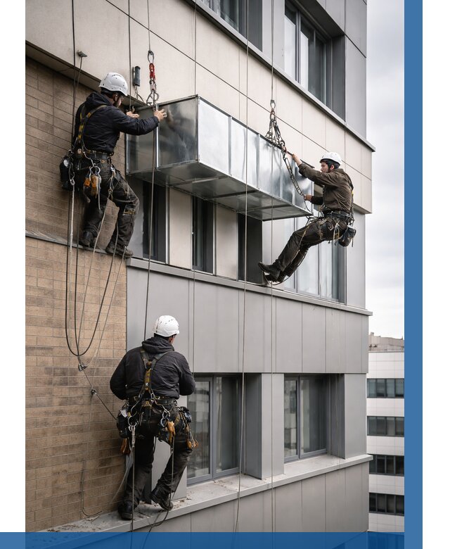 Монтаж воздуховодов на фасаде в Черкесске от 1529 р. | ВЫСОТНИК-Чрк