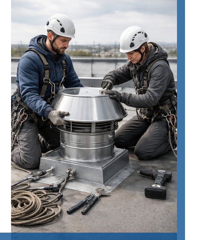 Установка дефлекторов на кровле в Черкесске от 4588 р. | ВЫСОТНИК-Чрк