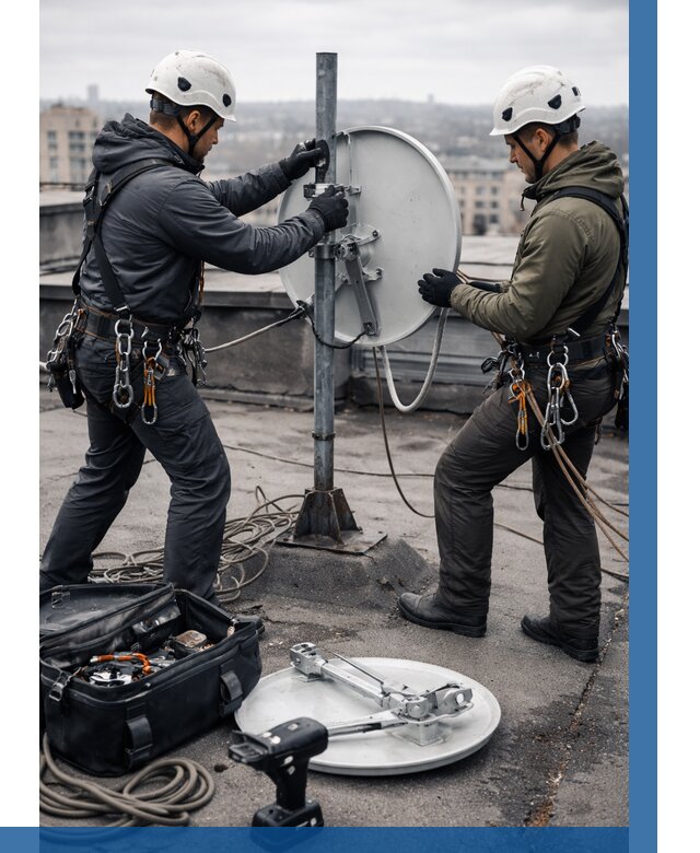 Демонтаж антенн на крыше в Черкесске от 4588 р. | ВЫСОТНИК-Чрк