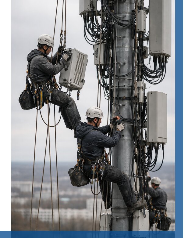 Монтаж оборудования связи на мачте в Черкесске от 7647 р. | ВЫСОТНИК-Чрк