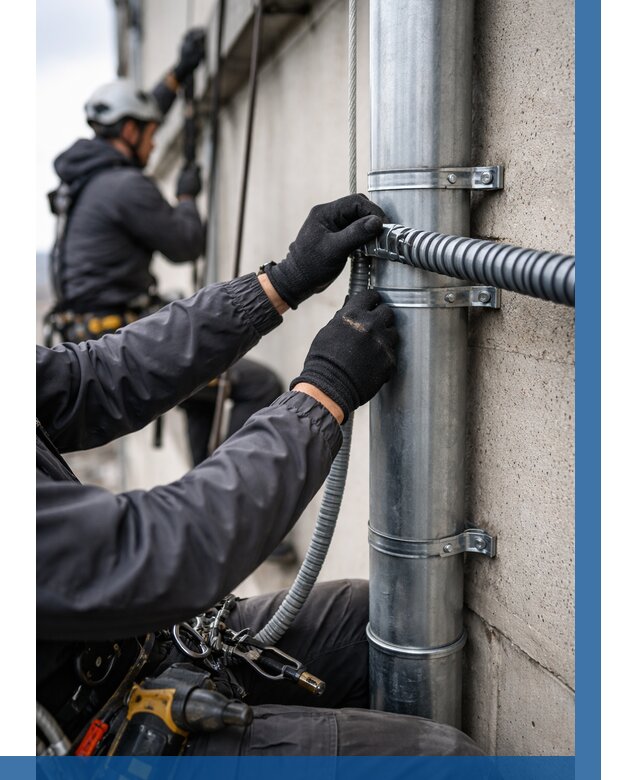 Монтаж гофры для кабеля в Черкесске от 306 р. | ВЫСОТНИК-Чрк