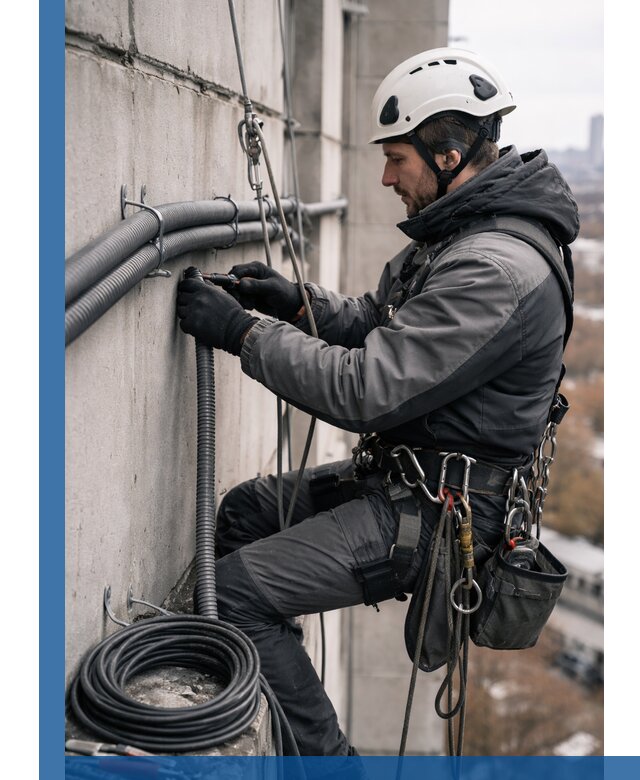 Профессиональный монтаж гофры для кабеля в Черкесске с гарантией