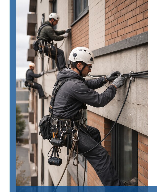 Крепление кабеля на фасаде монтаж и крепеж в Черкесске