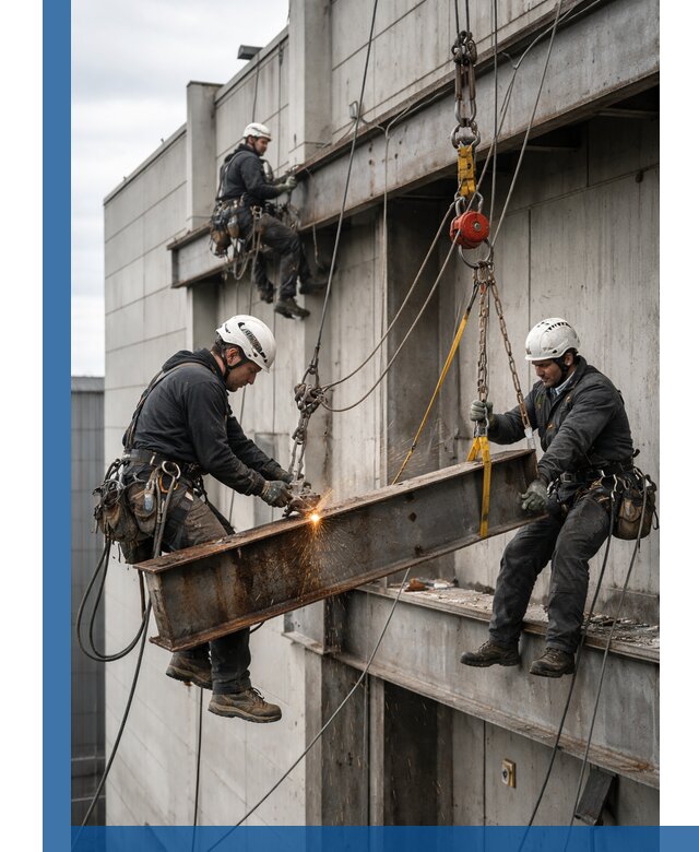 Демонтаж металлоконструкций на высоте в Черкесске под ключ