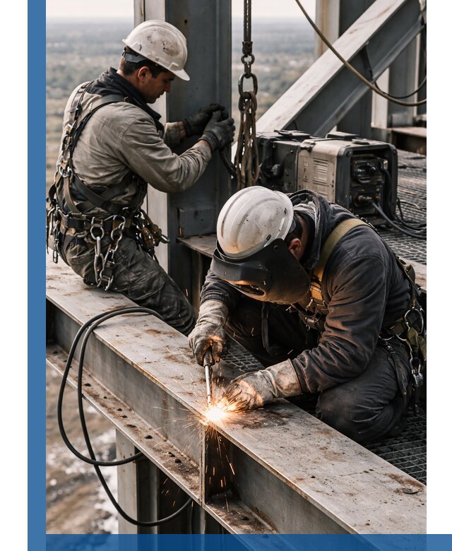 Высотные сварочные работы в Черкесске для промышленных объектов