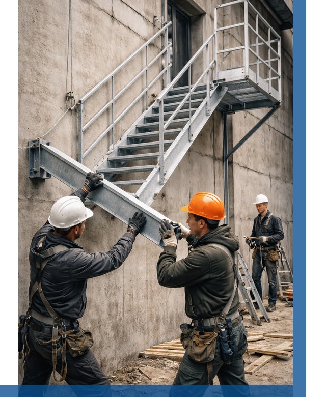 Монтаж металлических лестниц в Черкесске от 15294 р. | ВЫСОТНИК-Чрк