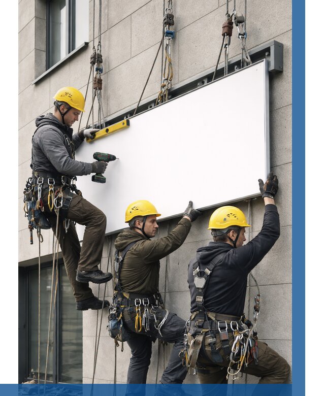 Монтаж рекламной вывески в Черкесске от 8157 р. | ВЫСОТНИК-Чрк