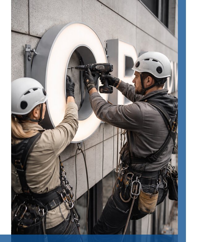 Монтаж световых букв в Черкесске от 3059 р. под ключ ВЫСОТНИК-Чрк