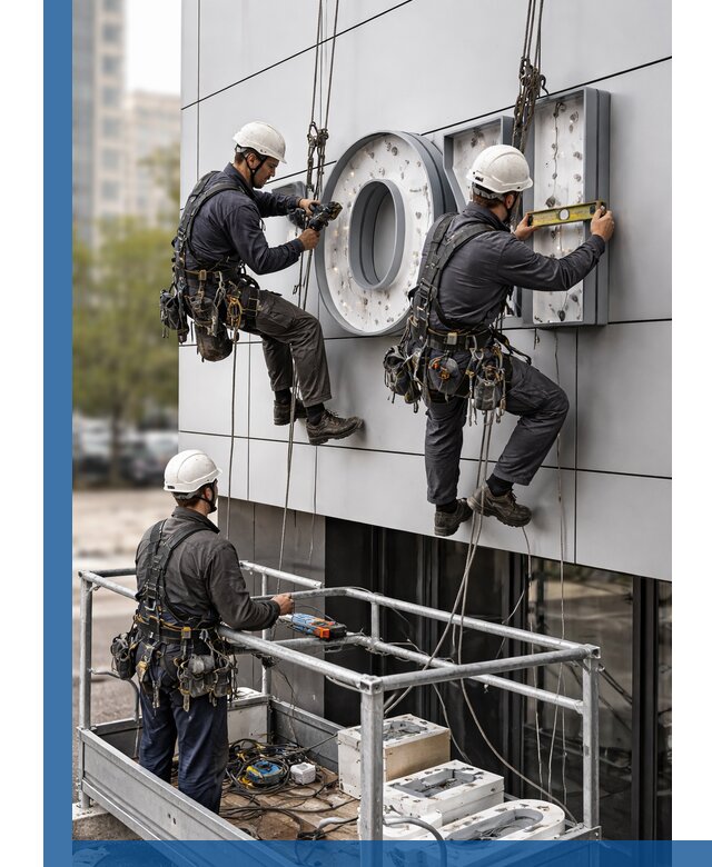 Профессиональный монтаж световых букв в Черкесске под ключ