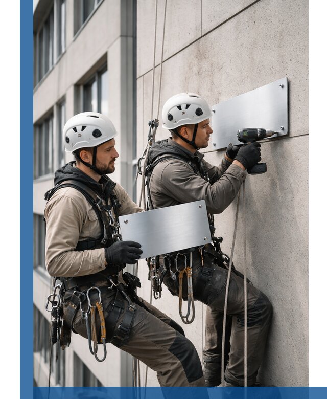 Монтаж табличек и указателей в Черкесске для зданий и сооружений