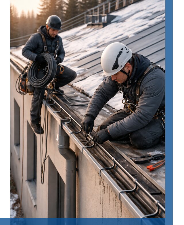 Монтаж греющего кабеля на кровле в Черкесске от 459 р. | ВЫСОТНИК-Чрк