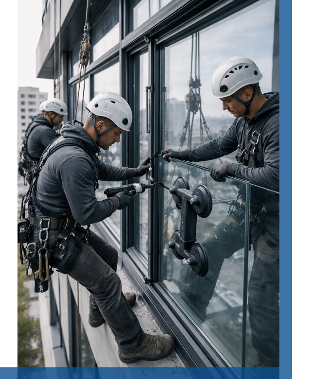 Витражное остекление зданий в Черкесске от 3569 р. | ВЫСОТНИК-Чрк