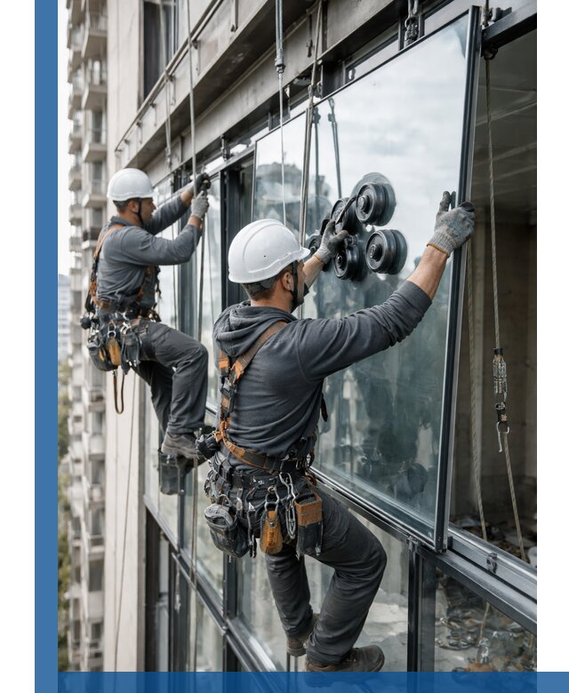 Витражное остекление фасадов и лоджий в Черкесске под ключ