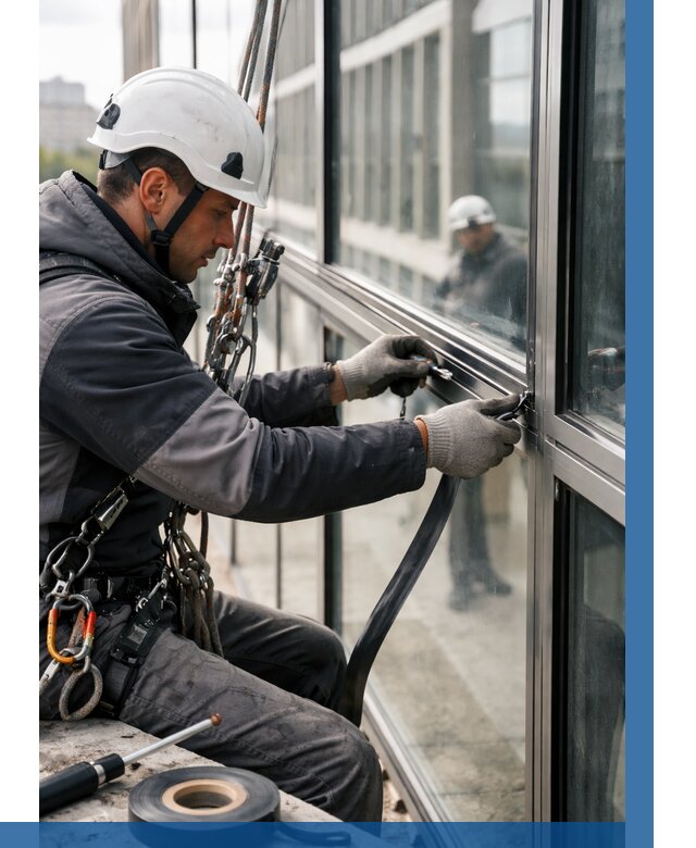 Ремонт витражных конструкций в Черкесске от 3569 р. | ВЫСОТНИК-Чрк