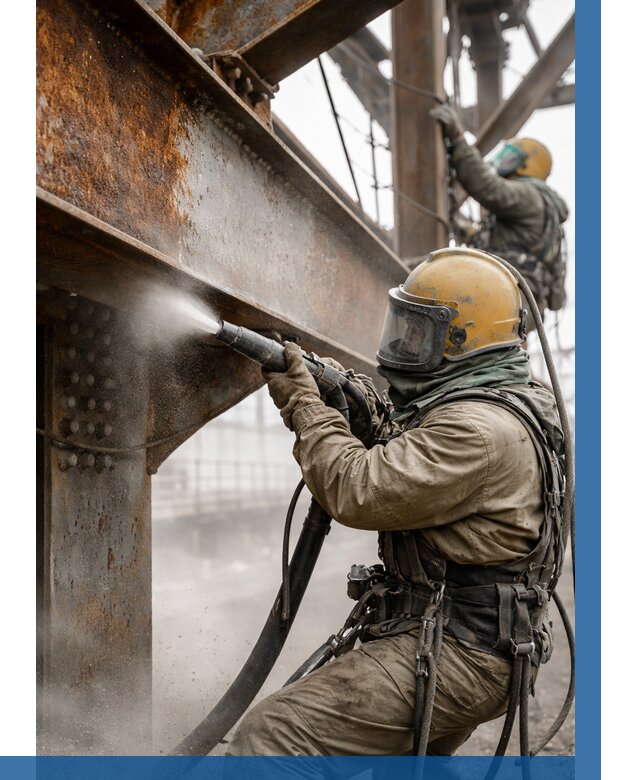 Пескоструйная очистка металлоконструкций в Черкесске по 612 р.  ВЫСОТНИК-Чрк